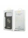 Guess Guess PU Fixed Glitter 4G Metal Logo Zadný Kryt pre iPhone 17 Pro Max Black