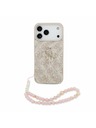 Guess Guess PU 4G Metal Logo Strap Zadný Kryt pre iPhone 17 Pro Max Pink
