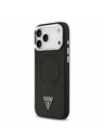 Guess Guess PU Leather Triangle Logo MagSafe Zadný Kryt pre iPhone 17 Pro Max Black