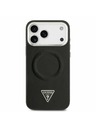 Guess Guess PU Leather Triangle Logo MagSafe Zadný Kryt pre iPhone 17 Pro Max Black