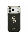 Guess Guess PU Grained 4G Logo Stand Camera Frame Zadný Kryt pre iPhone 17 Pro Max Black