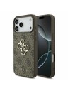Guess Guess PU 4G Metal Logo Zadný Kryt pre iPhone 17 Pro Max Brown