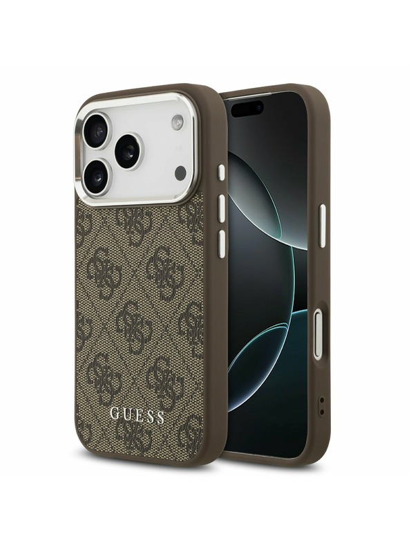 Guess Guess 4G MagSafe Zadný Kryt pre iPhone 17 Pro Max Brown