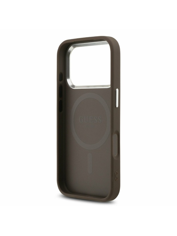 Guess Guess 4G MagSafe Zadný Kryt pre iPhone 17 Pro Max Brown
