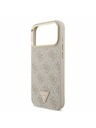 Guess Guess PU Leather 4G Strass Triangle Logo Gold Frame MagSafe Zadný Kryt pre iPhone 17 Pro Max Pink