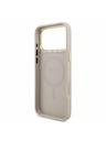 Guess Guess PU Leather 4G Strass Triangle Logo Gold Frame MagSafe Zadný Kryt pre iPhone 17 Pro Max Pink