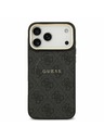 Guess Guess PU Leather 4G Gold Frame MagSafe Zadný Kryt pre iPhone 17 Pro Max Black