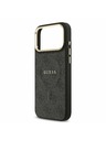 Guess Guess PU Leather 4G Gold Frame MagSafe Zadný Kryt pre iPhone 17 Pro Max Black