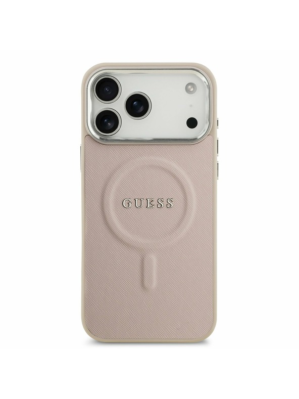 Guess Guess PU Saffiano MagSafe Zadný Kryt pre iPhone 17 Pro Max Pink