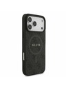 Guess Guess PU Leather 4G Colored Ring MagSafe Zadný Kryt pre iPhone 17 Pro Max Black