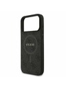 Guess Guess PU Leather 4G Colored Ring MagSafe Zadný Kryt pre iPhone 17 Pro Max Black