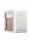Guess Guess PU Fixed Glitter 4G Metal Logo Zadný Kryt pre iPhone 17 Pro Max Pink
