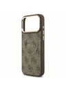 Guess Guess PU Leather 4G Gold Frame MagSafe Zadný Kryt pre iPhone 17 Pro Max Brown