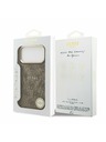 Guess Guess PU Leather 4G Gold Frame MagSafe Zadný Kryt pre iPhone 17 Pro Max Brown