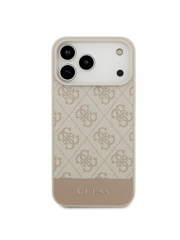 Guess Guess PU 4G Stripe Zadný Kryt pre iPhone 17 Pro Max Pink