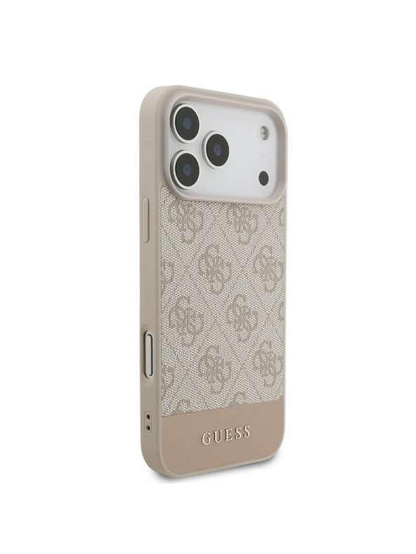 Guess Guess PU 4G Stripe Zadný Kryt pre iPhone 17 Pro Max Pink