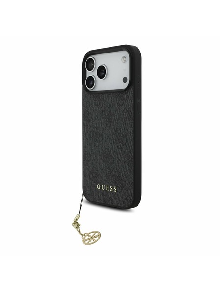 Guess Guess 4G Charm MagSafe Zadný Kryt pre iPhone 17 Pro Max Tone on Tone Grey