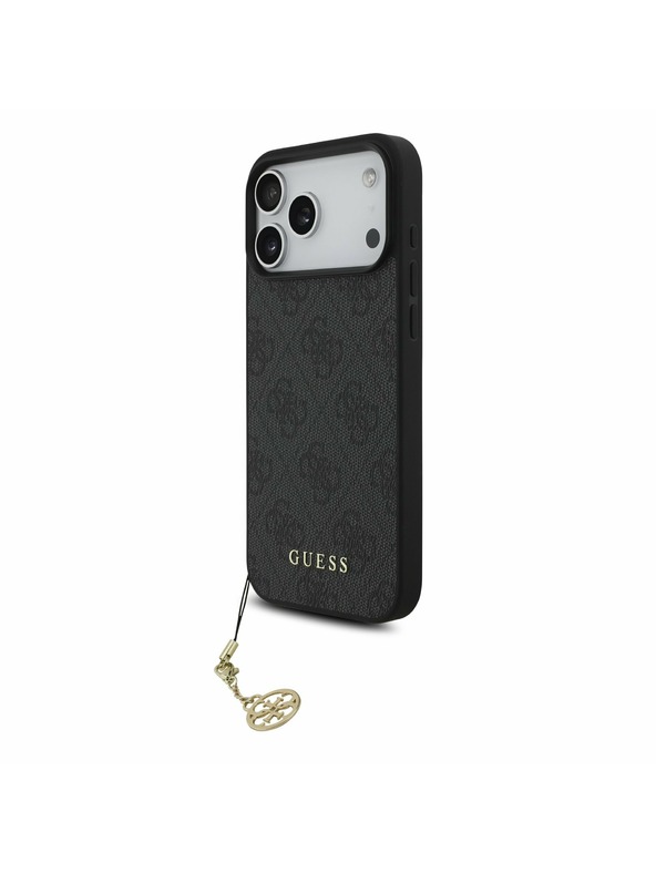 Guess Guess 4G Charm MagSafe Zadný Kryt pre iPhone 17 Pro Max Tone on Tone Grey