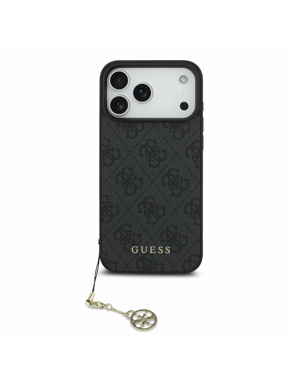 Guess Guess 4G Charm MagSafe Zadný Kryt pre iPhone 17 Pro Max Tone on Tone Grey