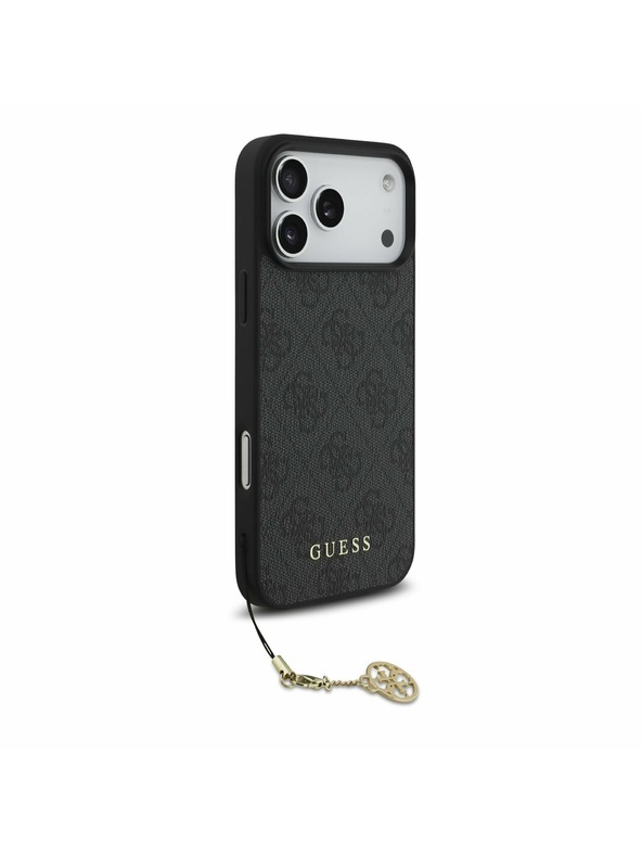 Guess Guess 4G Charm MagSafe Zadný Kryt pre iPhone 17 Pro Max Tone on Tone Grey
