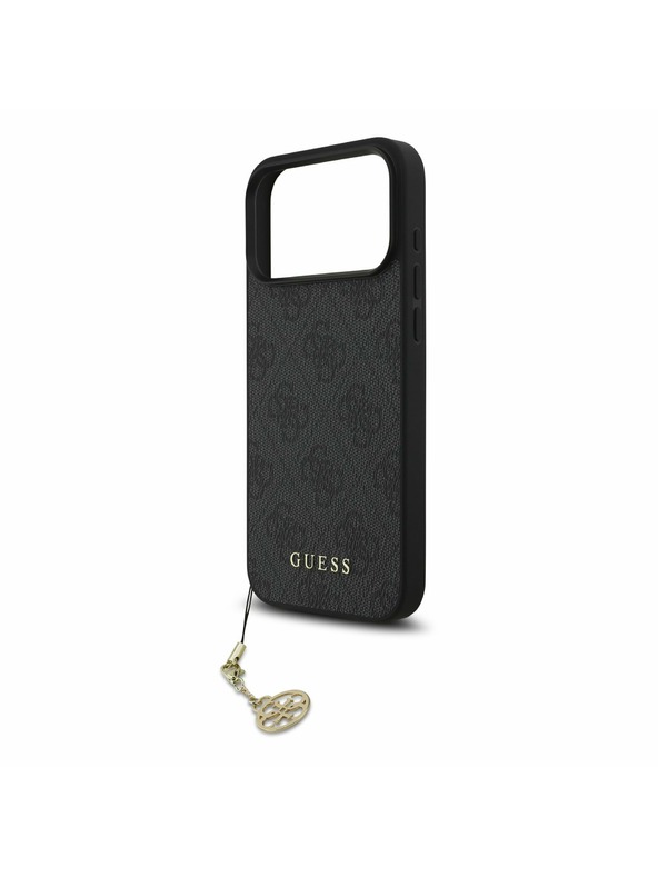 Guess Guess 4G Charm MagSafe Zadný Kryt pre iPhone 17 Pro Max Tone on Tone Grey