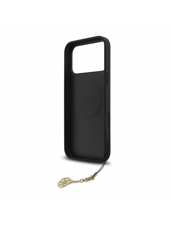 Guess Guess 4G Charm MagSafe Zadný Kryt pre iPhone 17 Pro Max Tone on Tone Grey