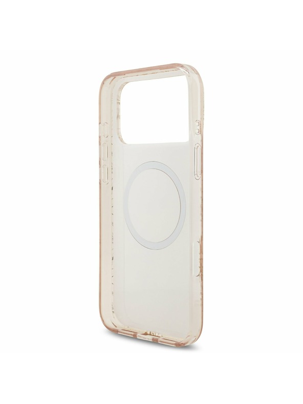 Guess Guess IML Flowers Allover Strap MagSafe Zadný Kryt pre iPhone 17 Pro Max Pink