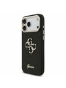 Guess Guess PU Fixed Glitter 4G Metal Frame Zadný Kryt pre iPhone 17 Pro Max Black