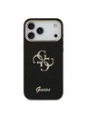 Guess Guess PU Fixed Glitter 4G Metal Frame Zadný Kryt pre iPhone 17 Pro Max Black