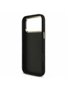 Guess Guess PU Fixed Glitter 4G Metal Frame Zadný Kryt pre iPhone 17 Pro Max Black
