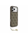 Guess Guess 4G Charm MagSafe Zadný Kryt pre iPhone 17 Pro Max Tone on Tone Brown