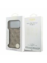 Guess Guess 4G Charm MagSafe Zadný Kryt pre iPhone 17 Pro Max Tone on Tone Brown