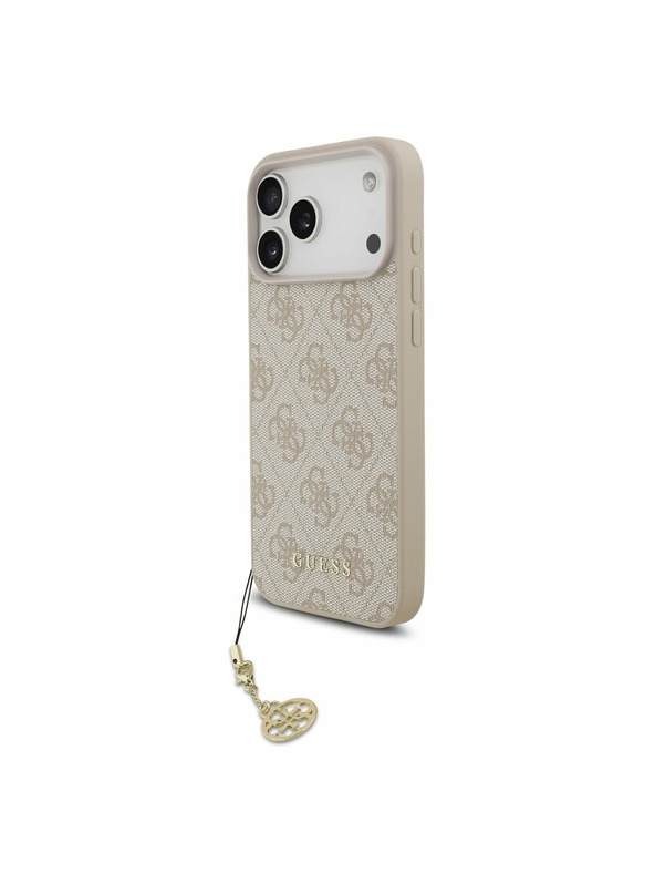 Guess Guess 4G Charm MagSafe Zadný Kryt pre iPhone 17 Pro Max Tone on Tone Pink