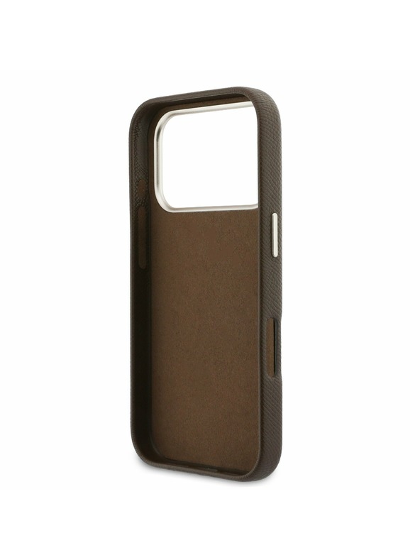 Guess Guess PU Resin Logo Zadný Kryt pre iPhone 17 Pro Max Brown