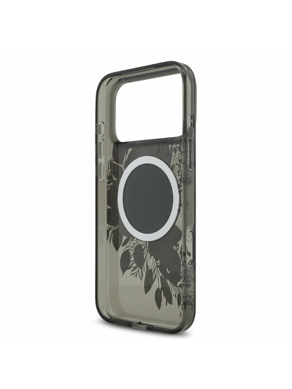 Guess Guess IML Flowers Strap MagSafe Zadný Kryt pre iPhone 17 Pro Max Black