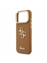 Guess Guess PU Grained 4G Logo Stand Camera Frame Zadný Kryt pre iPhone 17 Pro Max Brown