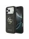 Guess Guess PU 4G Metal Logo Zadný Kryt pre iPhone 17 Pro Max Grey
