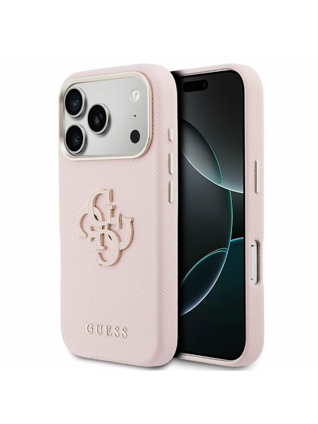 Guess Guess PU Resin Logo Zadný Kryt pre iPhone 17 Pro Max Pink