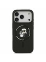 Karl Lagerfeld Karl Lagerfeld Liquid Silicone Karl and Choupette MagSafe Zadný Kryt pre iPhone 17 Pro Max Black