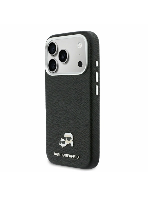 Karl Lagerfeld Karl Lagerfeld PU Karl and Choupette Heads Pins MagSafe Zadný Kryt pre iPhone 17 Pro Max Black