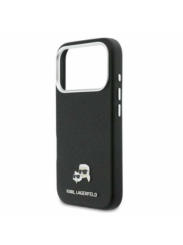 Karl Lagerfeld Karl Lagerfeld PU Karl and Choupette Heads Pins MagSafe Zadný Kryt pre iPhone 17 Pro Max Black