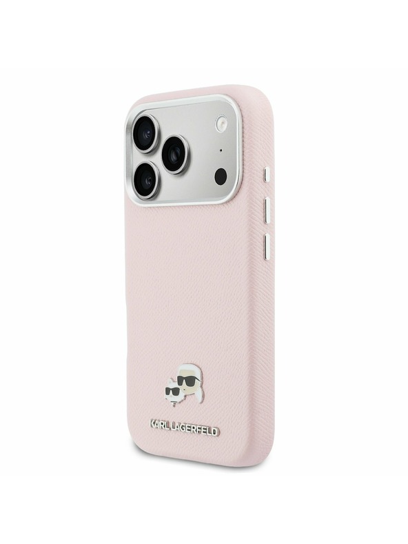Karl Lagerfeld Karl Lagerfeld PU Karl and Choupette Heads Pins MagSafe Zadný Kryt pre iPhone 17 Pro Max Pink