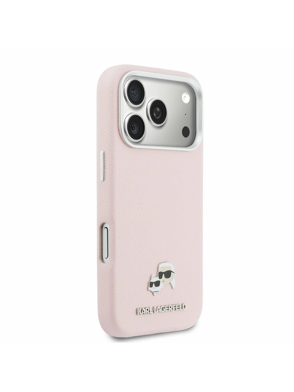 Karl Lagerfeld Karl Lagerfeld PU Karl and Choupette Heads Pins MagSafe Zadný Kryt pre iPhone 17 Pro Max Pink