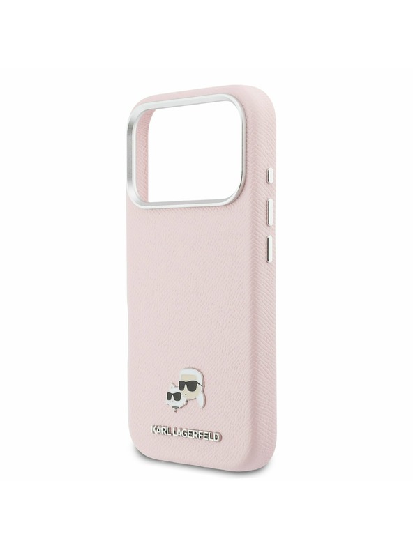 Karl Lagerfeld Karl Lagerfeld PU Karl and Choupette Heads Pins MagSafe Zadný Kryt pre iPhone 17 Pro Max Pink
