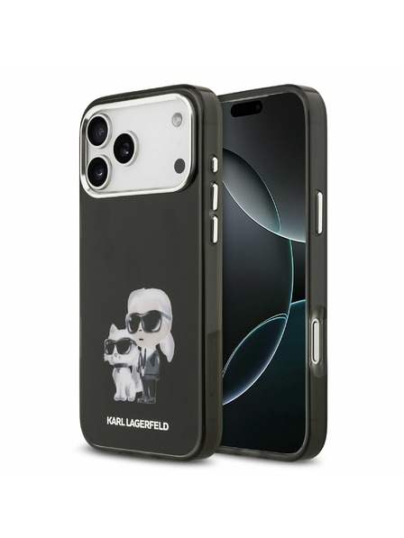 Karl Lagerfeld Karl Lagerfeld IML Aquarelle Karl and Choupette Zadný Kryt pre iPhone 17 Pro Max Black