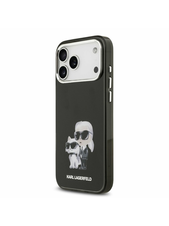 Karl Lagerfeld Karl Lagerfeld IML Aquarelle Karl and Choupette Zadný Kryt pre iPhone 17 Pro Max Black