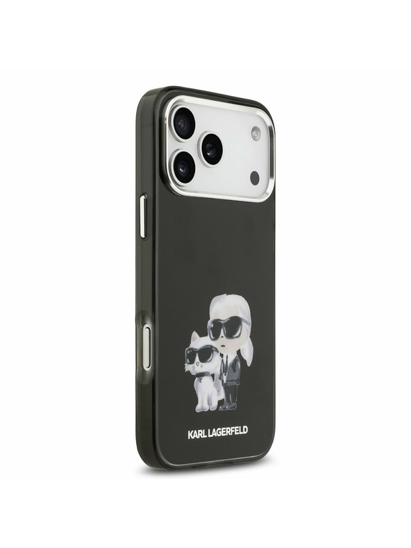 Karl Lagerfeld Karl Lagerfeld IML Aquarelle Karl and Choupette Zadný Kryt pre iPhone 17 Pro Max Black