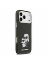 Karl Lagerfeld Karl Lagerfeld IML Aquarelle Karl and Choupette Zadný Kryt pre iPhone 17 Pro Max Black