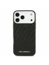 Karl Lagerfeld Karl Lagerfeld Grained PU Repeated Logo MagSafe Zadný Kryt pre iPhone 17 Pro Max Black