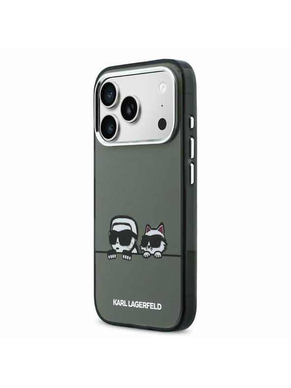 Karl Lagerfeld Karl Lagerfeld IML K&CH Heads Logo MagSafe Zadný Kryt pre iPhone 17 Pro Max Black
